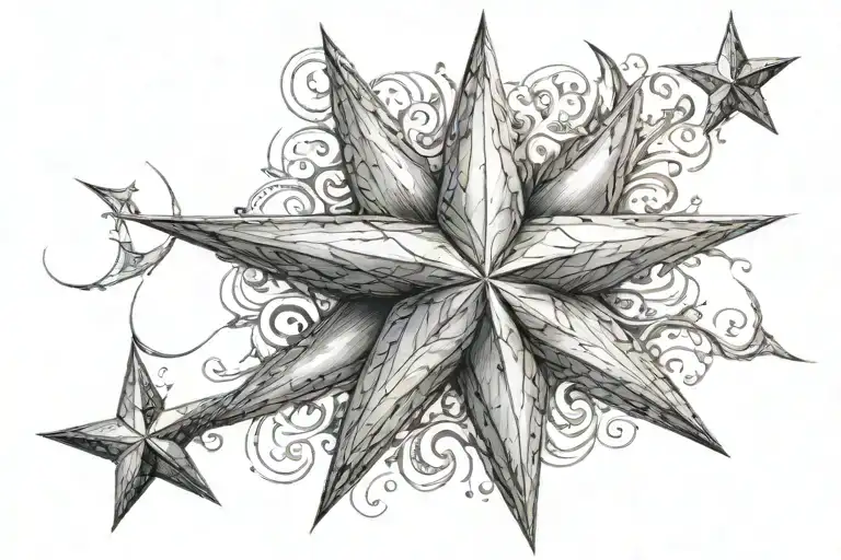 Shared 4-Pointed Star For 4 People