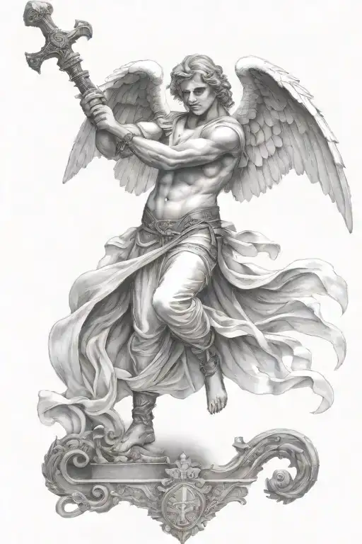 Angel Holding A Sword