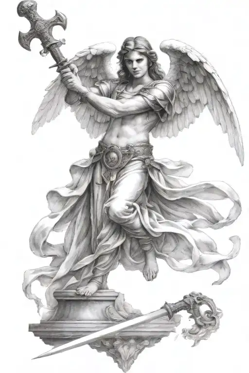 Angel Holding A Sword
