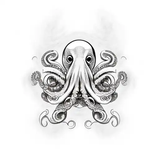 Colorful Octopus With An Xwing Fighter In One Of Its Tentacles