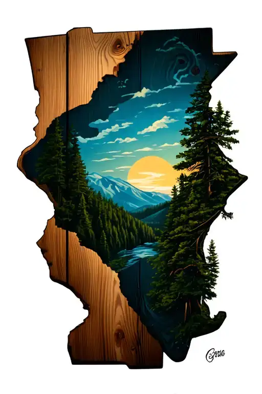 North Carolina Made Out Of Wood