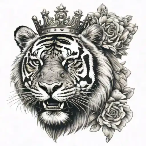Crown And Tiger Head