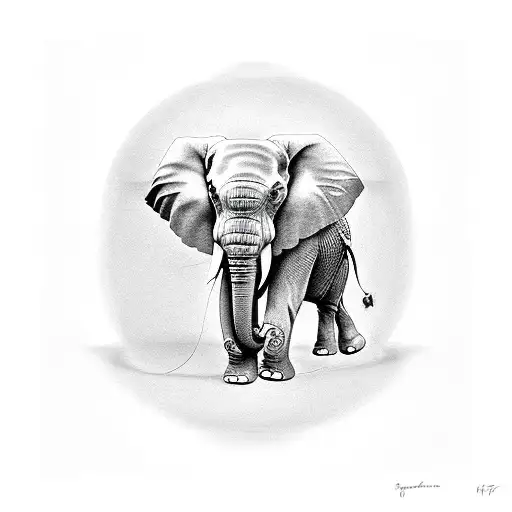 Elephant Carrying A Balloon