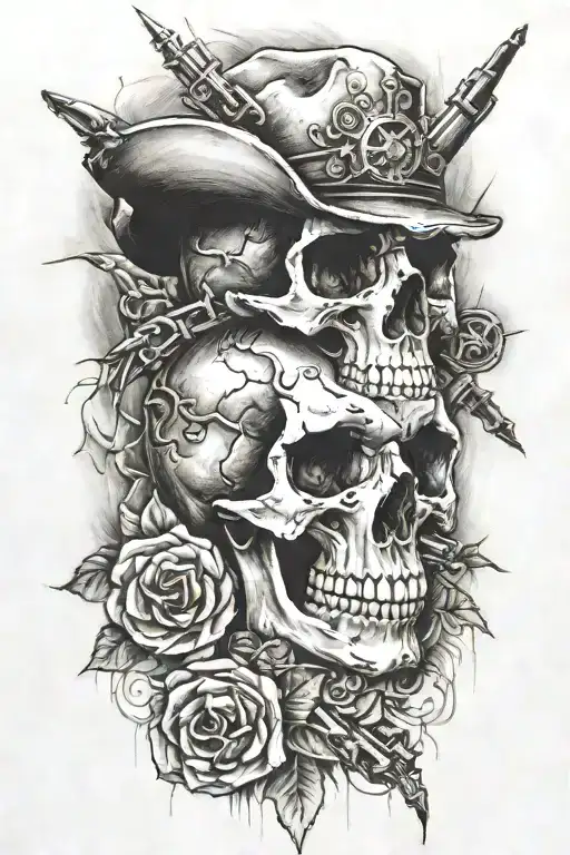 No Boarder Add Skull Add Bullets