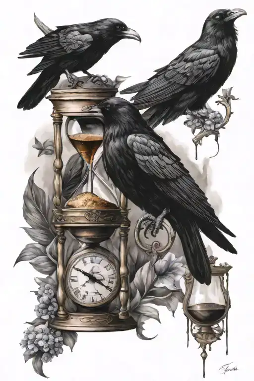 Ravens And Hourglass