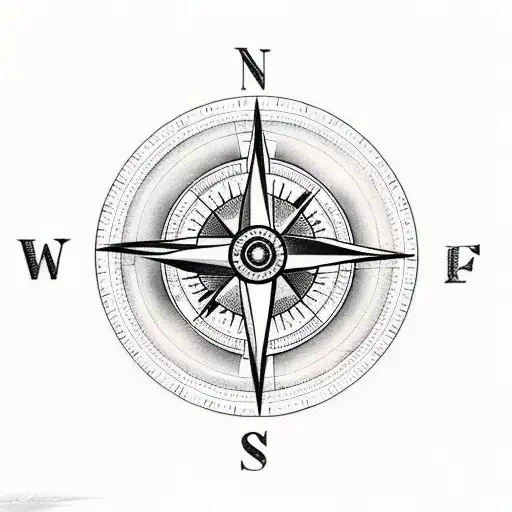 A Film Camera Shooting A Compass Surrounded By Birds In Flight