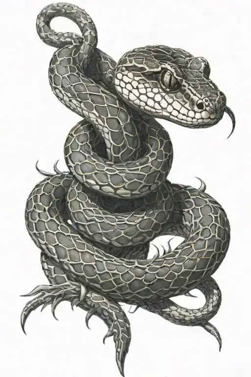 Snake Wrapped Around A Staff