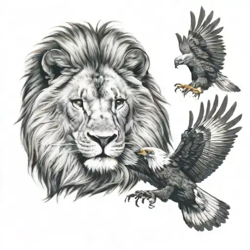 Lion And Eagle