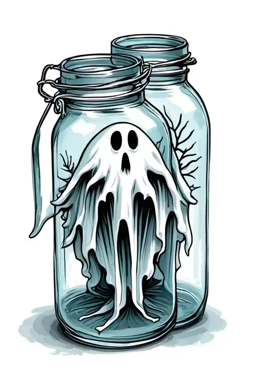 Spooky Empty Ghost Jars