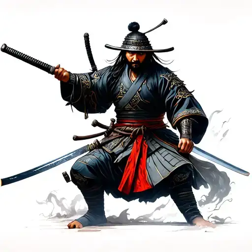 Samurai With Katanas