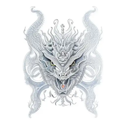 A Beautifully Detailed Libra Scale Adorned With Intricate Dragon And Manticore Patterns