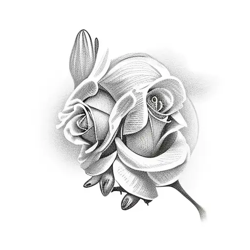 Rose Orchid Woman Face