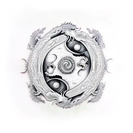 Dragon And Tiger Yin Yang
