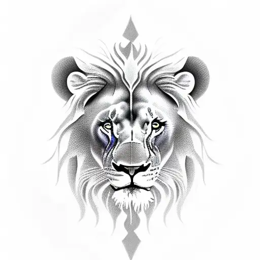 Lion Lateral Ilumination Dark Right Side