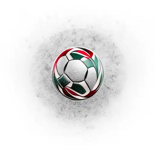 Fluminense Football Badge With A Realistic Football In The Background