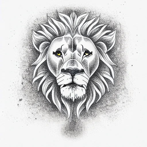 Lion Standing In The Middle Of The Ocean