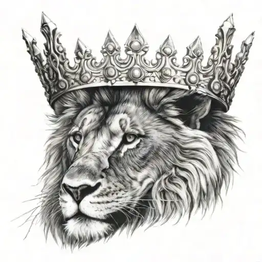 Lion Wearing A Crown