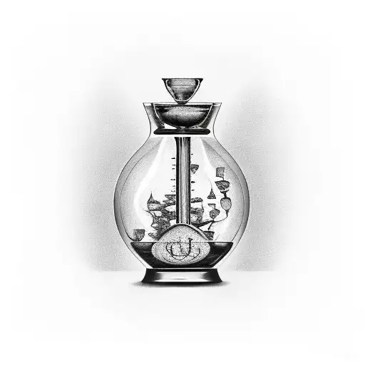 Old Hourglass With Date
