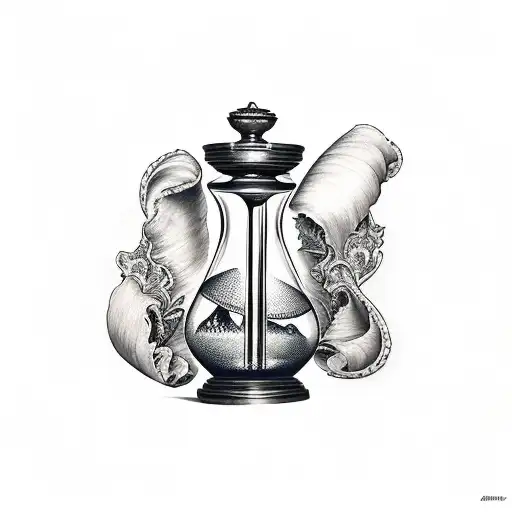 Old Hourglass With Date