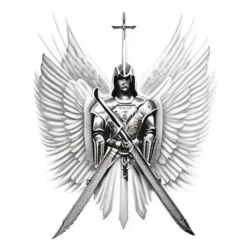 Archangel Michael With Shield And Sword