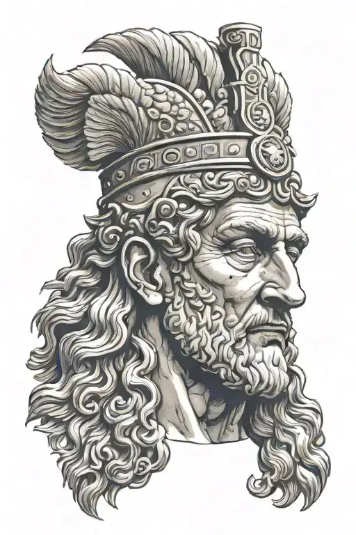 Roman Emperor Head On A Pike