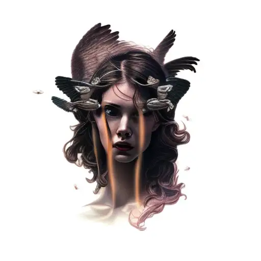 Female Angel With Wings