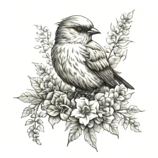 Flower Or Bird On Arm