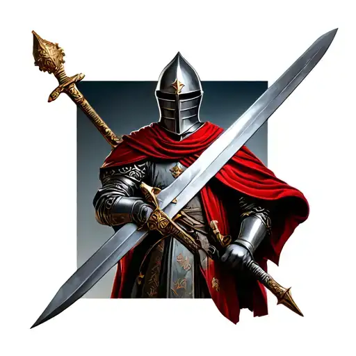 Templar Knight With Sword
