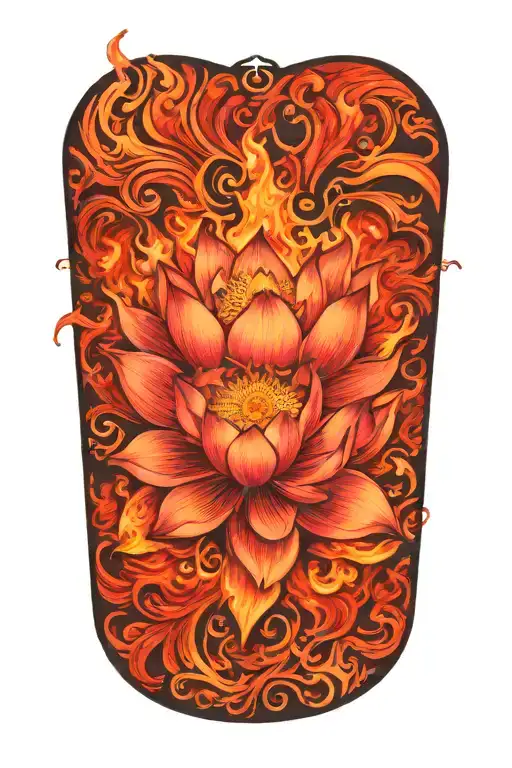 Lotus Flower Fire Flames