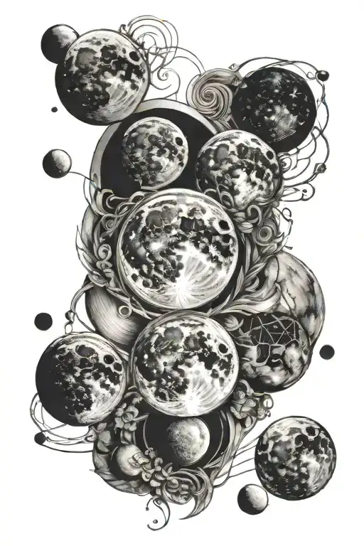 Moon Phases Intertwined