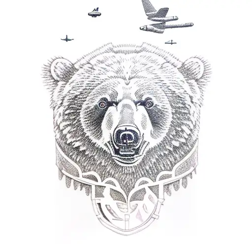 Bear And Airplane In The Saem