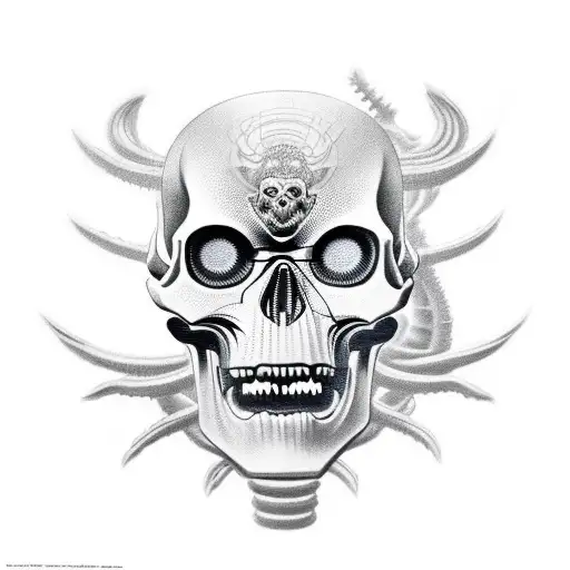 Biomechanical Skull Samurai