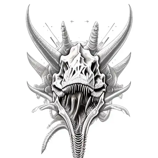 Abstract Dinosaur Skeleton