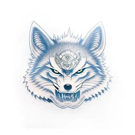 Katana With An Kitsune Mask