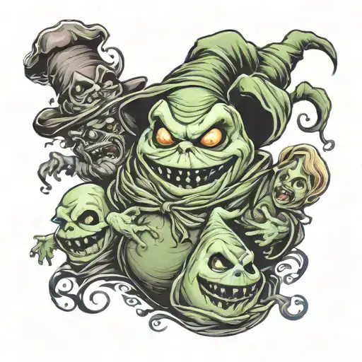 Oogie Boogie Man With Three Kids