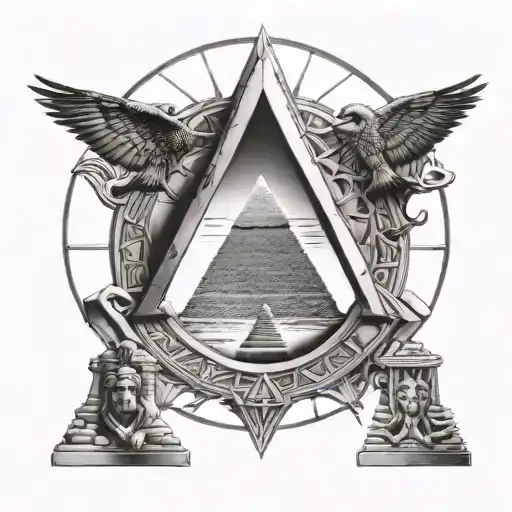 Stargate Tattoo With Egyptian