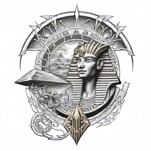 Stargate Tattoo With Egyptian