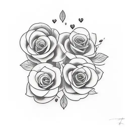 A Tattoo Design Representing The Love And Bond Between You And Your Two Daughters