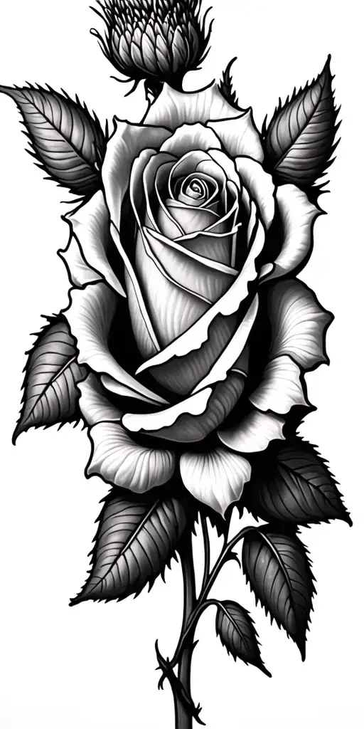 Rose And Thistle Entwined