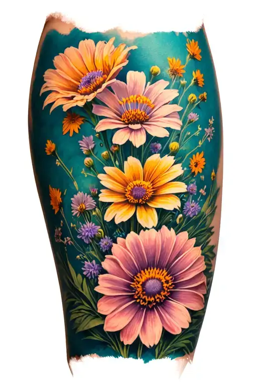 Wildflower Leg Wrap Piece