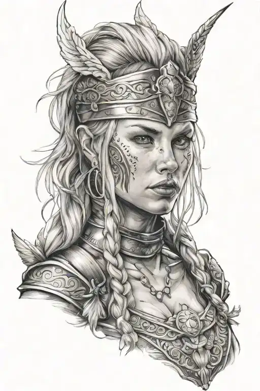 Scandinav Femal Warrior Woman