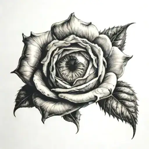 Rose With Eye In The Middle