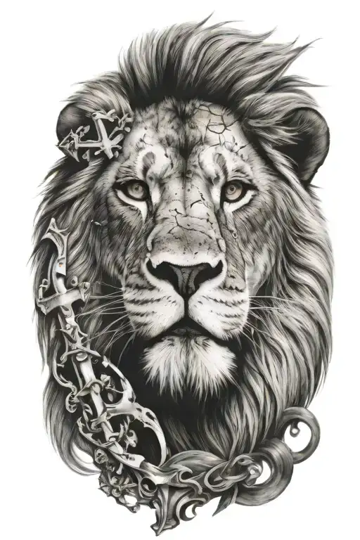 Lion With Cross Eye Inside