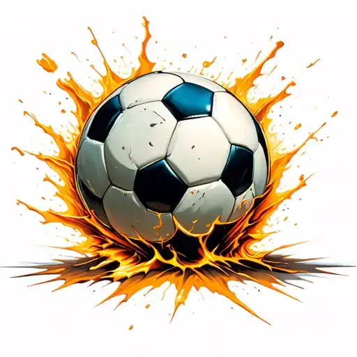 Soccer Ball Ripping Through The Skin
