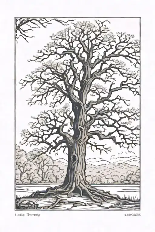 Large Dead Tree With Slight Curve