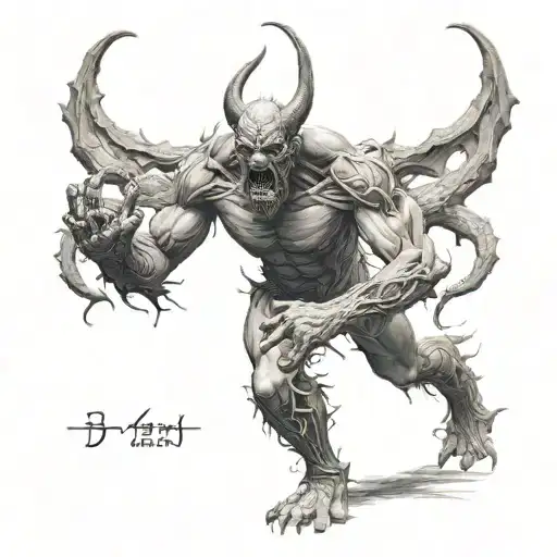 Demon Man Walking Along