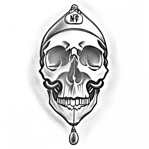 Skull Wearing Firefighter Gear