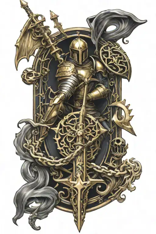 Golden Knight Of The House Of Cancer Zodiac Sign