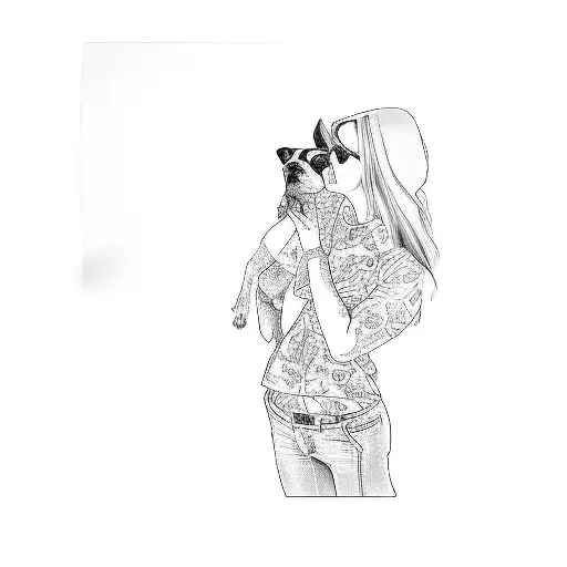 A Woman Kissing Her Dog