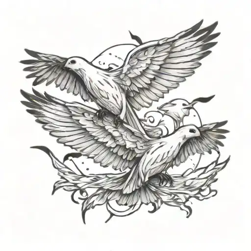 Best Friends Ghosts Flying